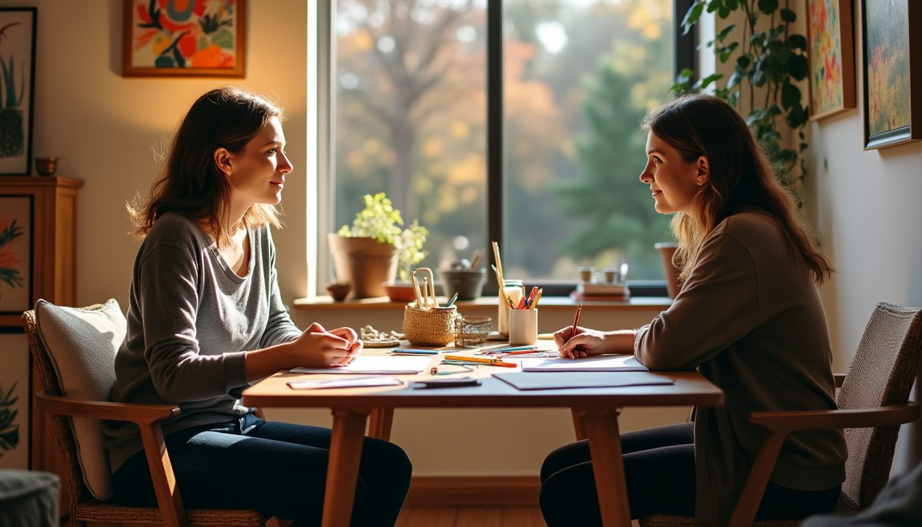 Comment se déroule une séance d'art-thérapie ? 1 découvrez le déroulement d'une séance d'art-thérapie : étapes, accueil, choix des matériaux et accompagnement pour favoriser l'expression de soi et le bien-être.